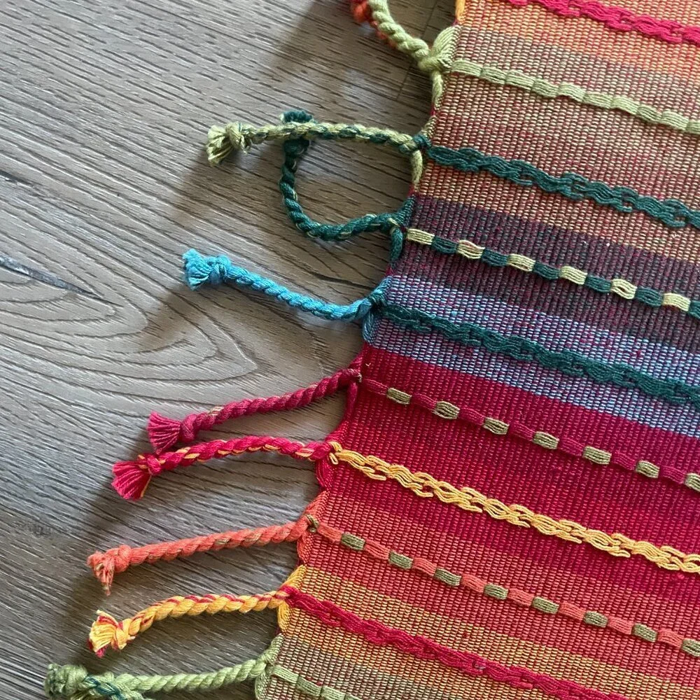 Pier 1 Stripped Colorful Fiesta Fringe 21